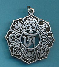 Astamangala Lotus Om Pendant