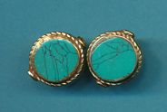 Brass Circle, Turquoise