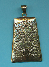 Brass Lotus Pendant Trapezoid