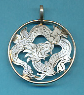 Dragon in Circle Pendant