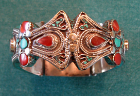rectangular copal front bracelet, back